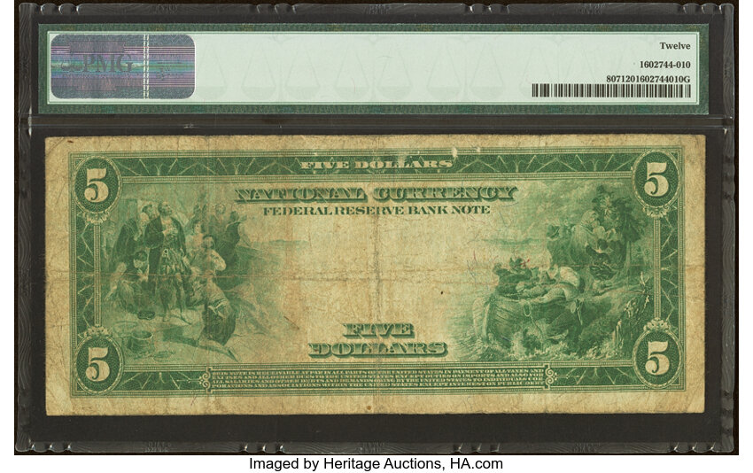 1918 $5  Dallas (Fr. 807) thumbnail 5