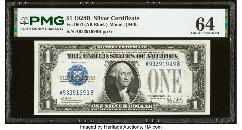 1928B $1  (Fr. 1602) thumbnail 2