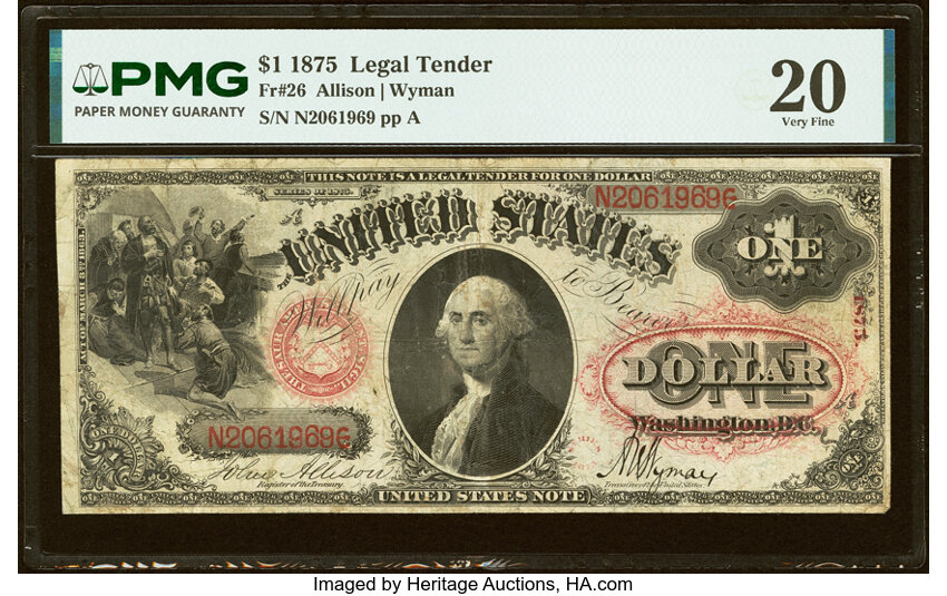 1875 $1  (Fr. 26) thumbnail 4