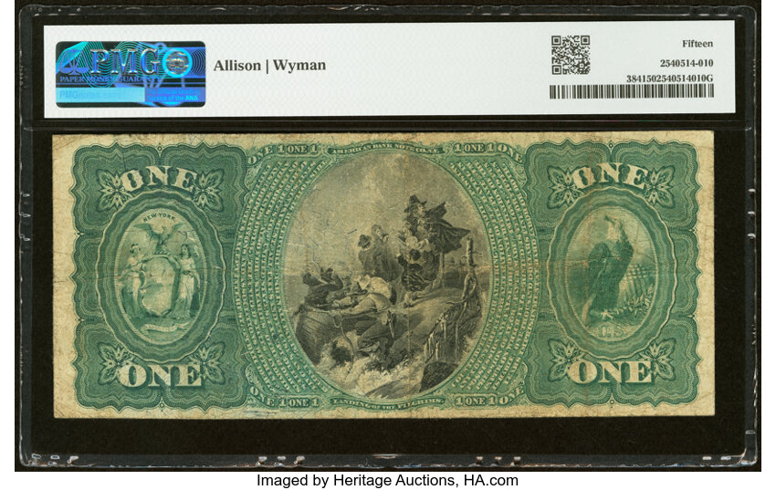 1875 $1  1st Charter Period, Scalloped Seal (Fr. 384) thumbnail 18
