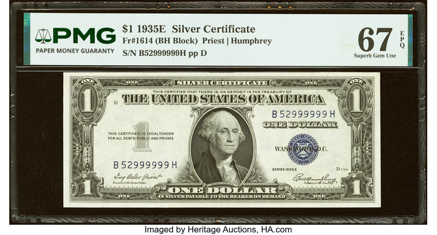1935E $1  (Fr. 1614) thumbnail 2