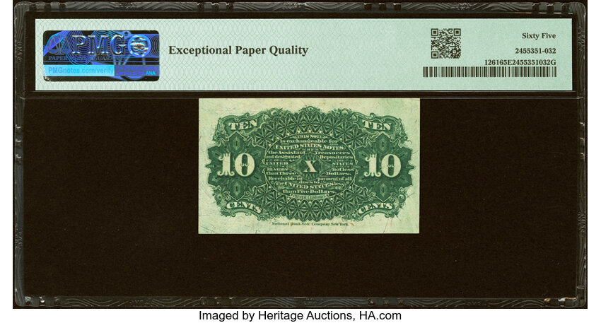  10c Bust of Liberty (Fr. 1261) thumbnail 17