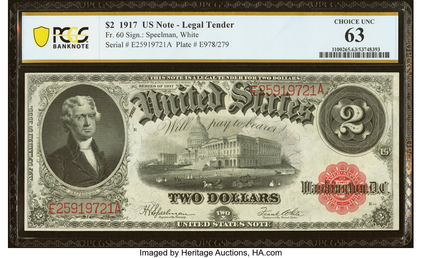 1917 $2  Mule (Fr. 60m) thumbnail 7