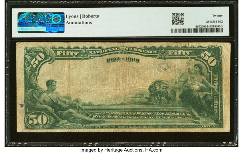1902 $50  3rd Charter Period, 2nd Issue, Date Back (Fr. 667) thumbnail 18