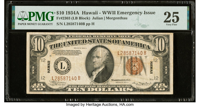 1934A $10  Hawaiian (Fr. 2303) thumbnail 5