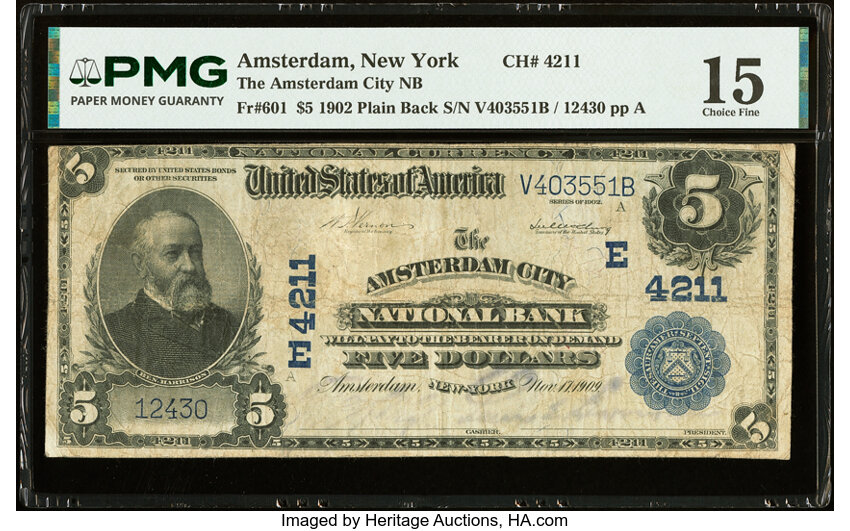 1902 $5  3rd Charter Period, 3rd Issue, Plain Back (Fr. 601) thumbnail 9