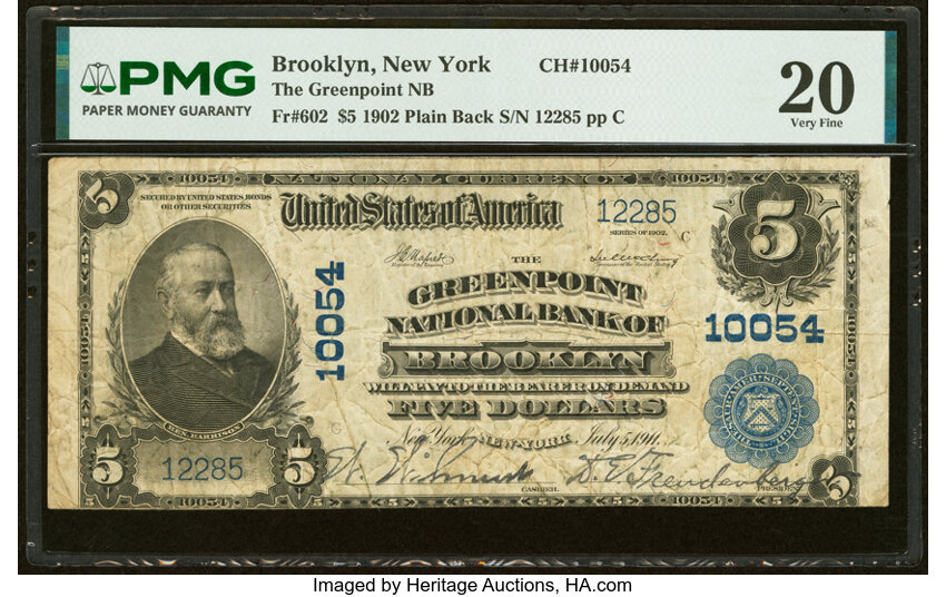 1902 $5  3rd Charter Period, 3rd Issue, Plain Back (Fr. 602) thumbnail 8