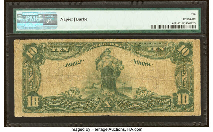 1902 $10  3rd Charter Period, 2nd Issue, Date Back (Fr. 622) thumbnail 7