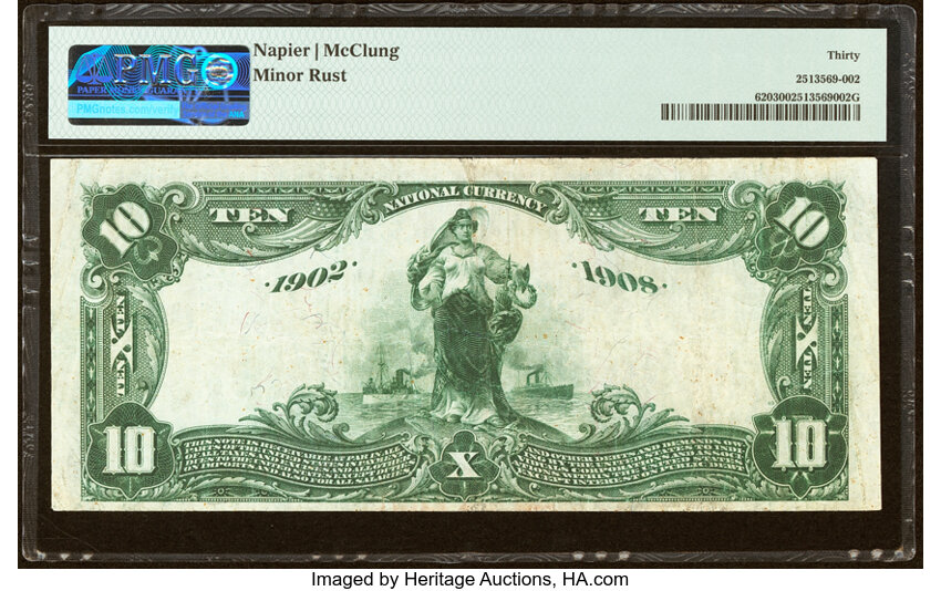 1902 $10  3rd Charter Period, 2nd Issue, Date Back (Fr. 620) thumbnail 16
