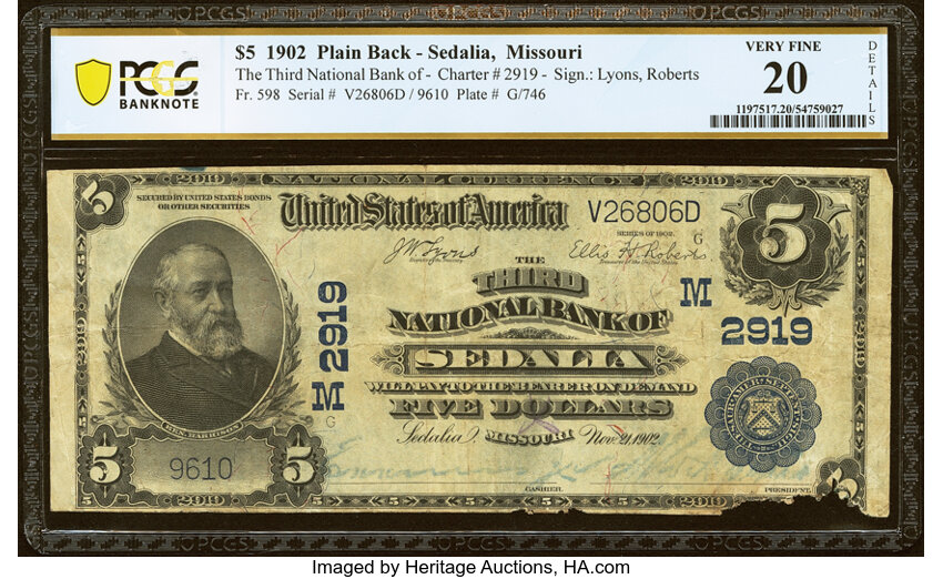 1902 $5  3rd Charter Period, 3rd Issue, Plain Back (Fr. 598) thumbnail 14
