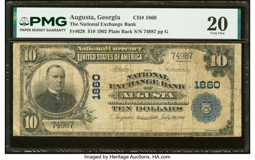 1902 $10  3rd Charter Period, 3rd Issue, Plain Back (Fr. 628) thumbnail 13