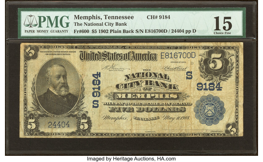 1902 $5  3rd Charter Period, 3rd Issue, Plain Back (Fr. 600) thumbnail 19