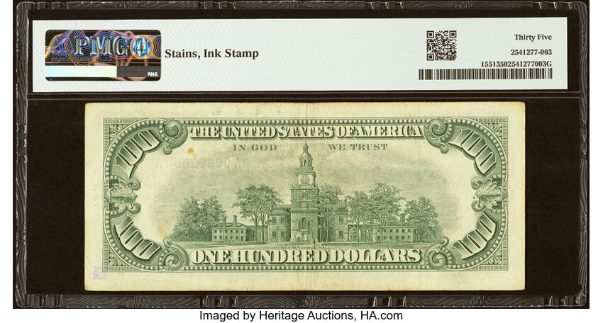 1966A $100  (Fr. 1551) thumbnail 17
