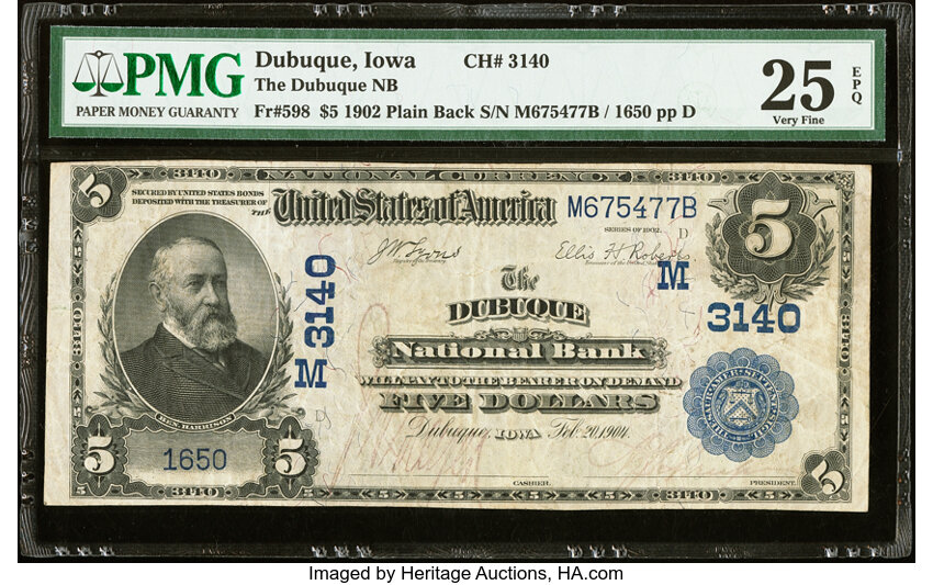 1902 $5  3rd Charter Period, 3rd Issue, Plain Back (Fr. 598) thumbnail 15
