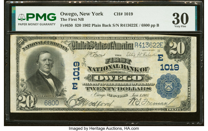 1902 $20  3rd Charter Period, 3rd Issue, Plain Back (Fr. 650) thumbnail 19