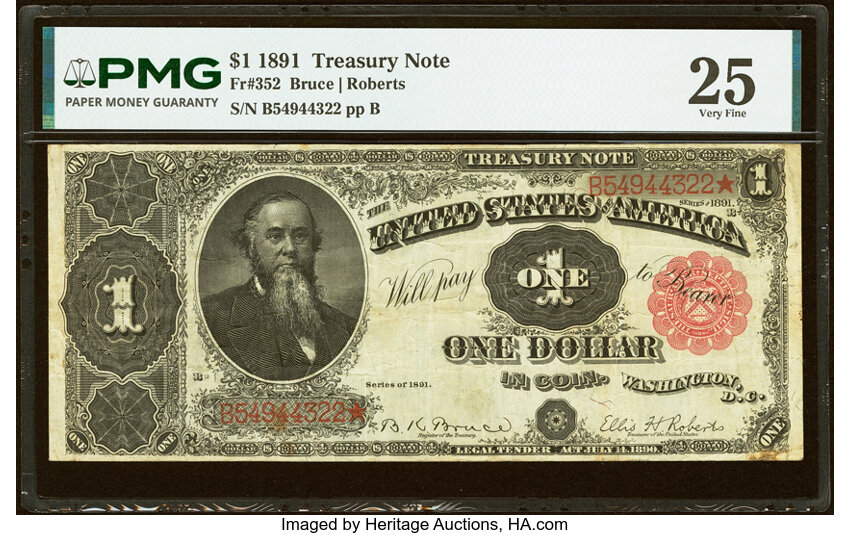 1891 $1  (Fr. 352) thumbnail 4