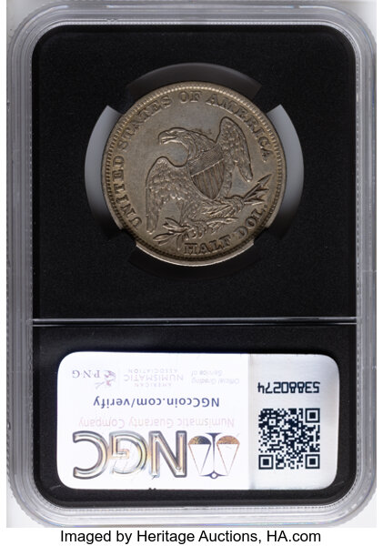 1838 50c Reeded Edge, GR-11 MS thumbnail 2