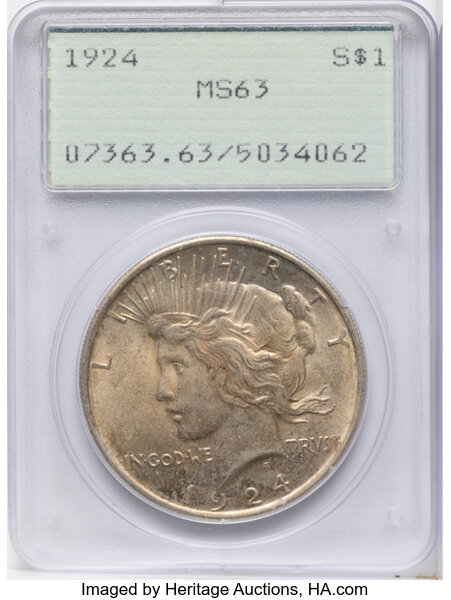 1924 $1  Clashed E, VAM-1D1 MS thumbnail 6
