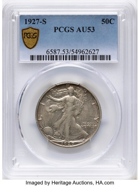 1927-S 50c AU53 thumbnail 2