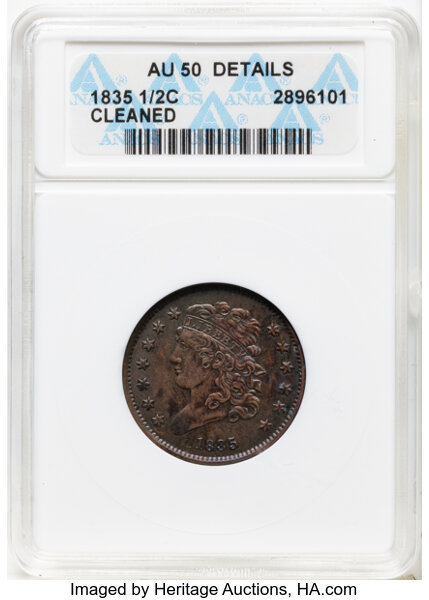 1835 1/2c C-1 MS BN thumbnail 3
