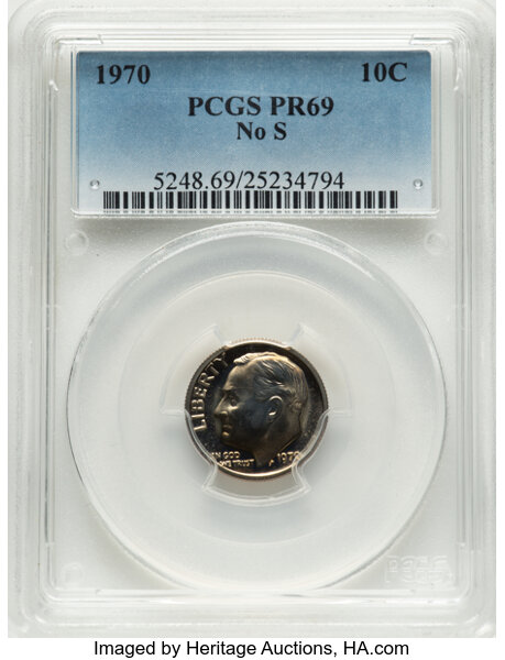 1970 10c No S, FS-501 PR thumbnail 2