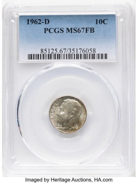 1962-D/D 10c Repunched Mintmark, FS-501 MS FB thumbnail 3