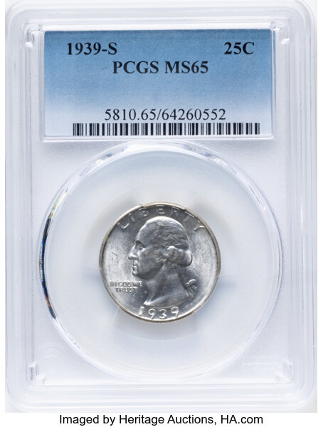 1939-S 25c MS thumbnail 4