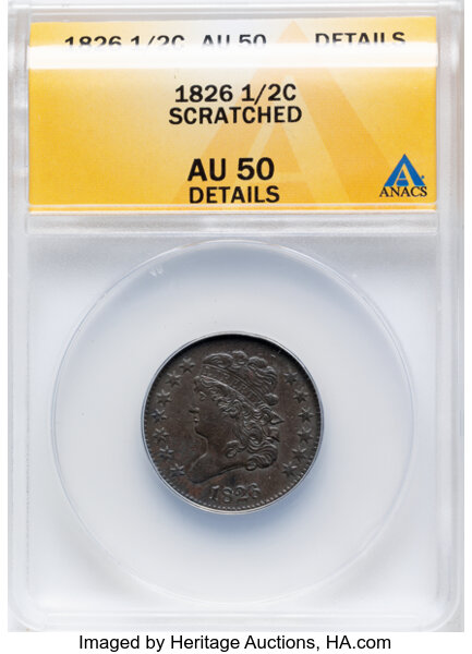 1826 1/2c C-1 MS BN thumbnail 2