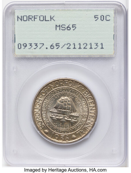 1936 50c Norfolk MS thumbnail 3