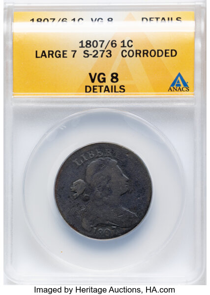 1807/6 1c Large 7, S-273  MS BN thumbnail 3