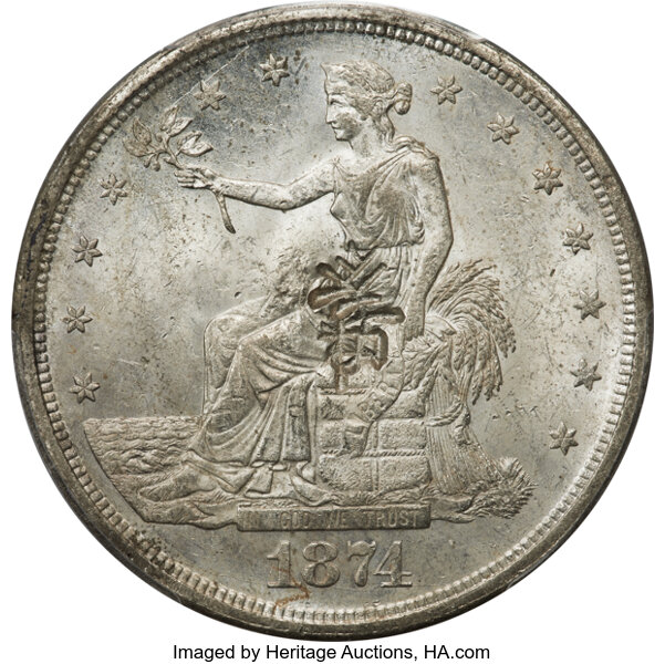 1874-CC Trade$ Chopmarked MS thumbnail 3