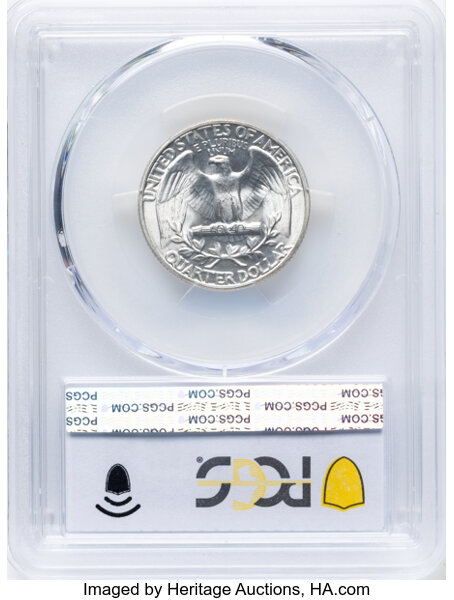 1942 25c Doubled Die Reverse, FS-803 MS thumbnail 3
