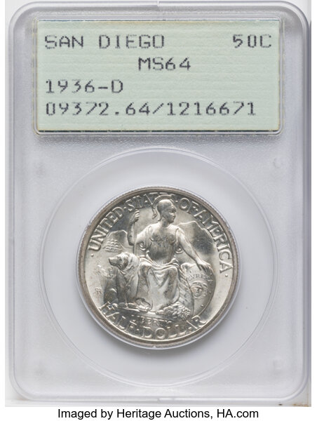 1936-D 50c San Diego Expo MS thumbnail 3