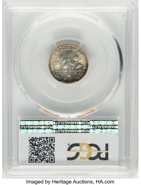 1953-D 10c MS FB MS67 FB CAC thumbnail 2
