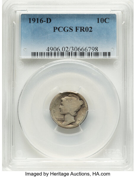 1916-D 10c MS thumbnail 5