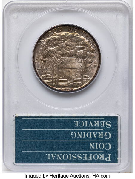 1922 50c Grant Memorial, without Star MS64 CAC thumbnail 4