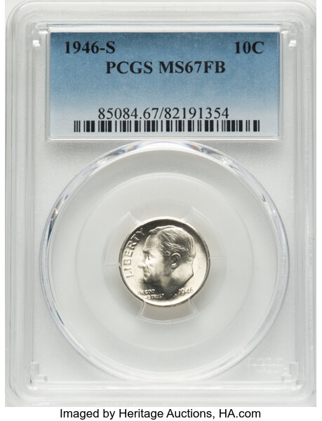 1946-S/S 10c Repunched Mintmark, FS-503 MS FB thumbnail 3