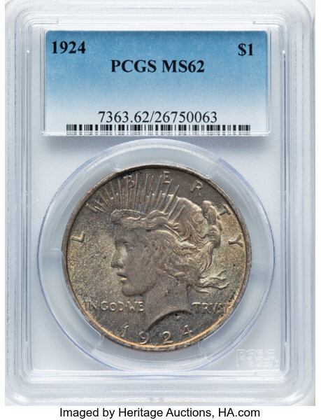 1924 $1  Clashed E, VAM-1D1 MS thumbnail 4