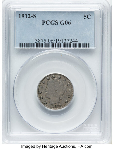1912-S 5c MS thumbnail 3