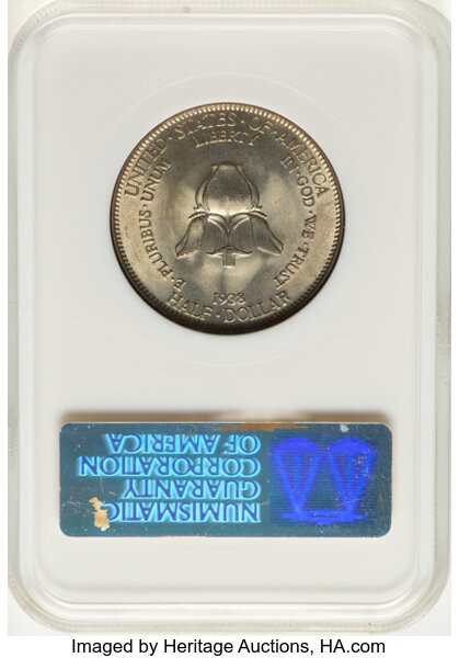 1938 50c New Rochelle MS66 CAC thumbnail 2