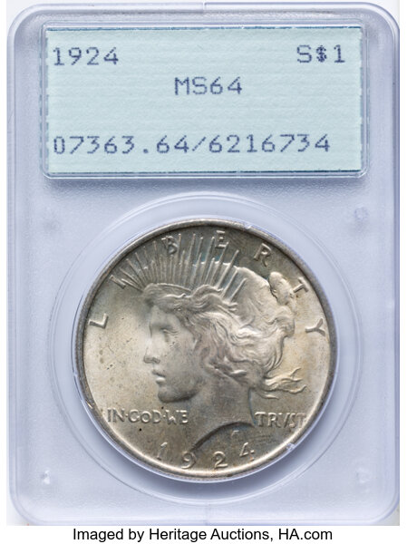 1924 $1  Clashed E, VAM-1D1 MS thumbnail 5
