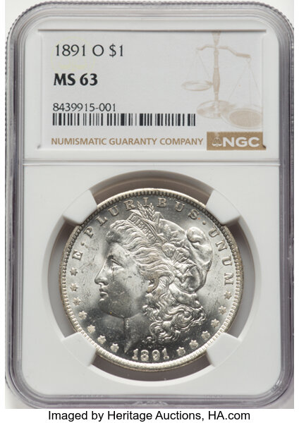 1891-O $1  Clashed Dies, VAM-14A MS thumbnail 2