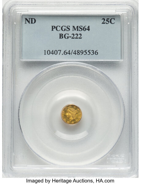 (1853) 25c Round Liberty, BG-222 MS thumbnail 2