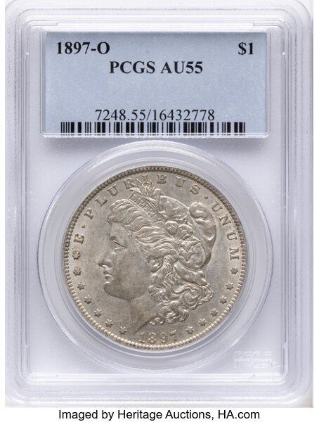 1897-O $1  Reverse Die Breaks, VAM-6A MS thumbnail 2