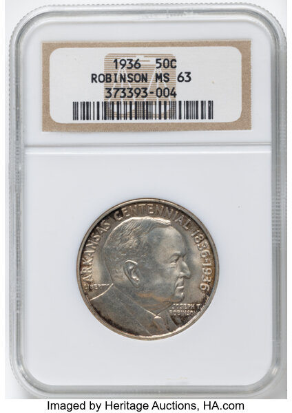 1936 50c Robinson - Arkansas MS thumbnail 3