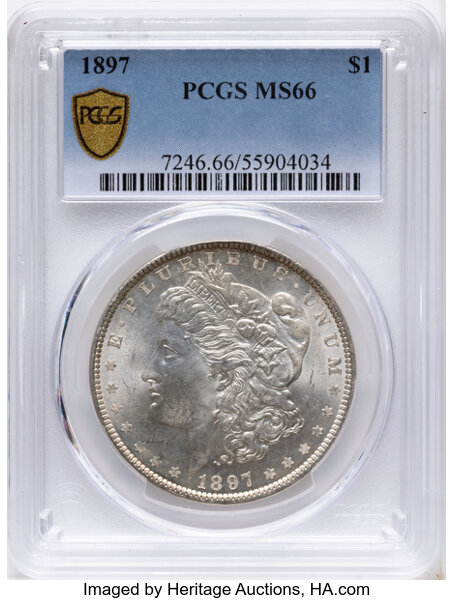 1897 $1 MS66 thumbnail 4