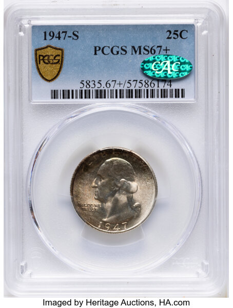 1947-S 25c MS67 thumbnail 6