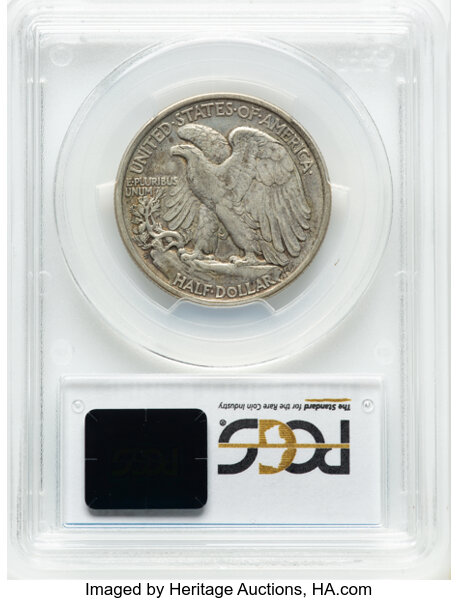 1917-S 50c Mintmark Reverse XF40 thumbnail 2