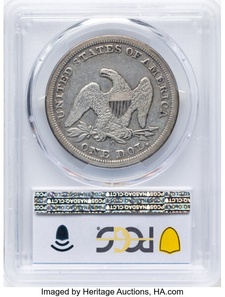 1850-O $1 VF25 thumbnail 2