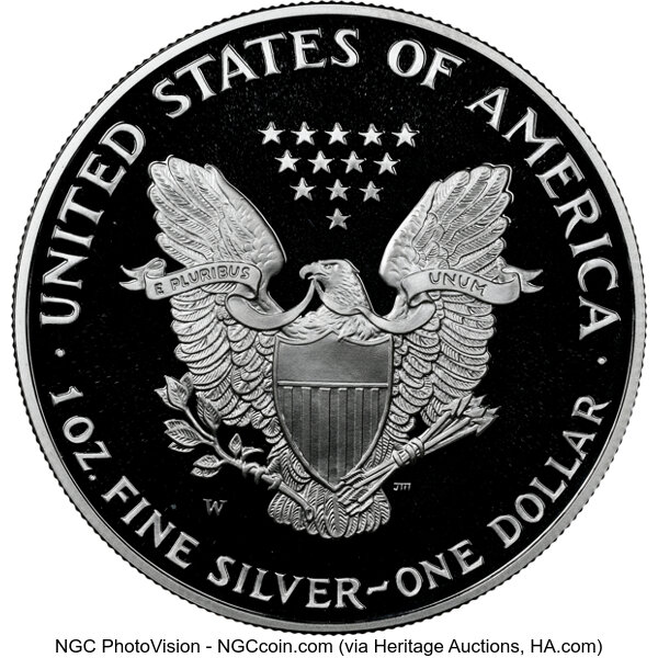 1995-W $1  Silver Eagle PR DCAM PR69 DCAM thumbnail 2